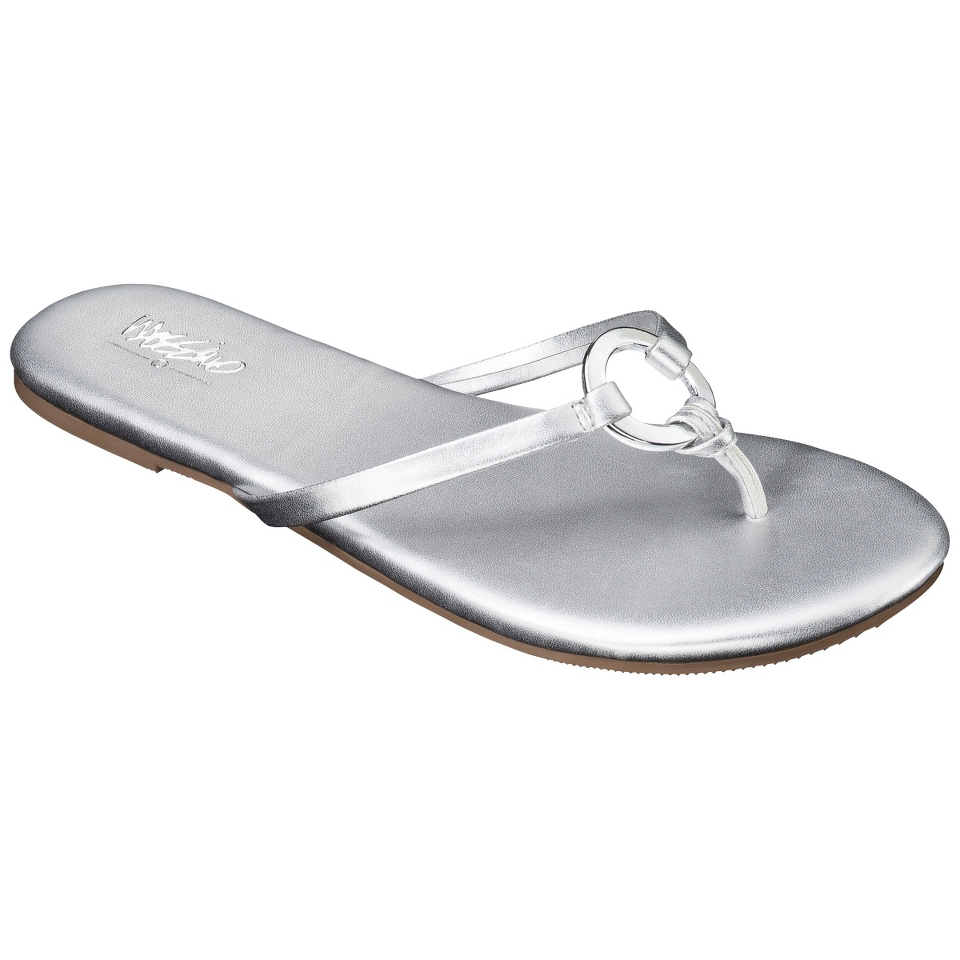 Womens Mossimo Louisa Flip Flop   Silver 5 6