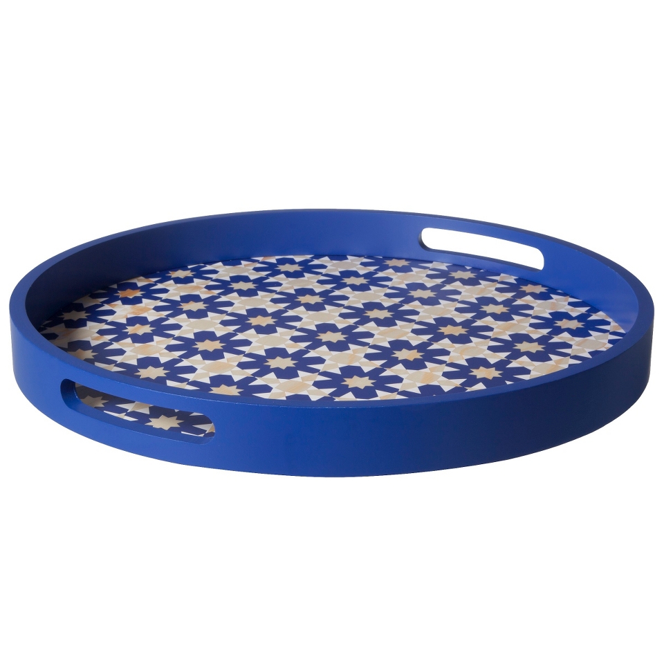 Threshold Geometric Latticed Tray   Blue