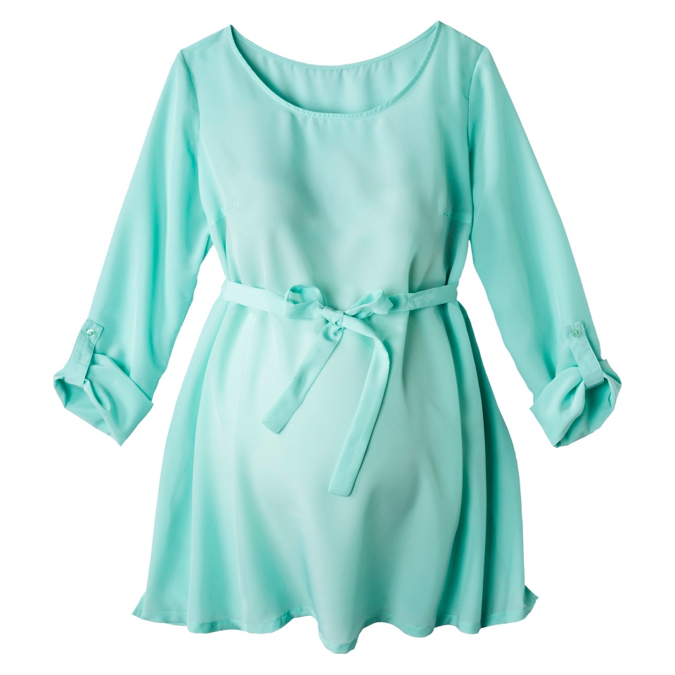 Liz Lange for Target Maternity Rolled Sleeve Top   Aqua M