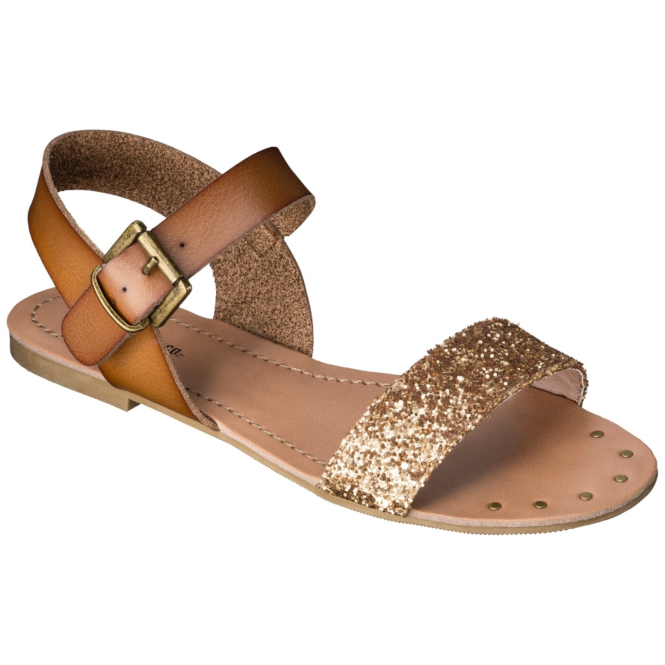 Womens Mossimo Supply Co. Lakitia Sandals   Gold Glitter 10