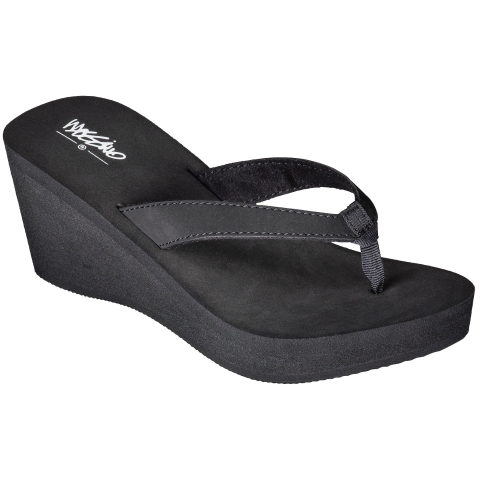 Womens Mossimo Leiko Wedge Flip Flop   Black 9