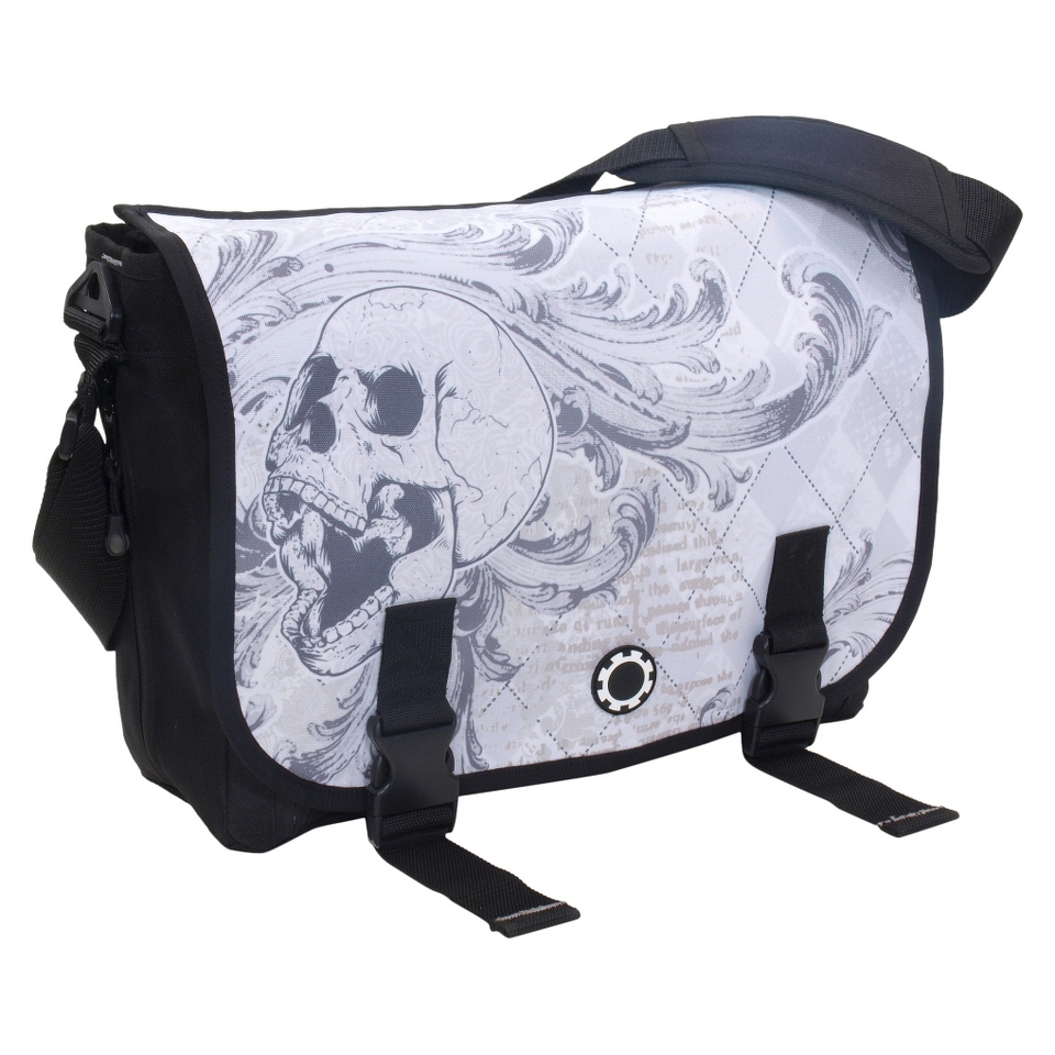 DadGear Messenger Diaper Bag   Argyle Skull