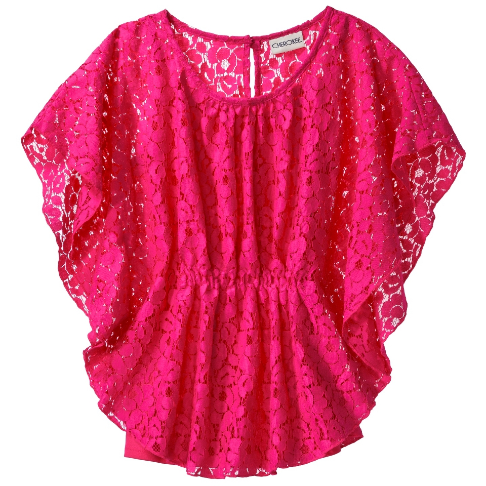 Cherokee Girls 3/4 Sleeve Shirt   So Pink XS