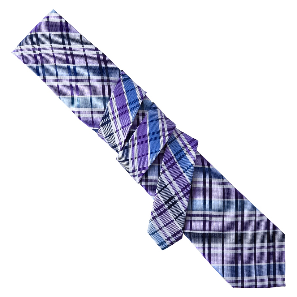 Merona Mens Lavender Plaid Satin Tie