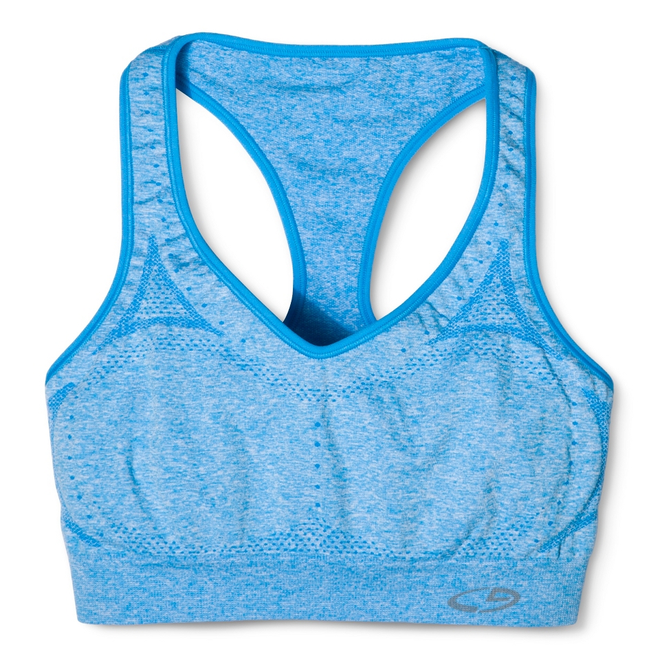 C9 by Champion Womens Seamless Racerback Bra   Blue XS