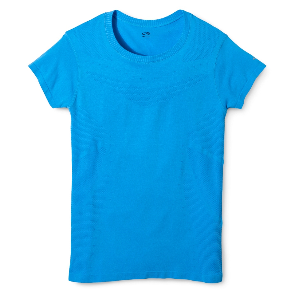 C9 by Champion Womens Seamless Tee   Blue XS