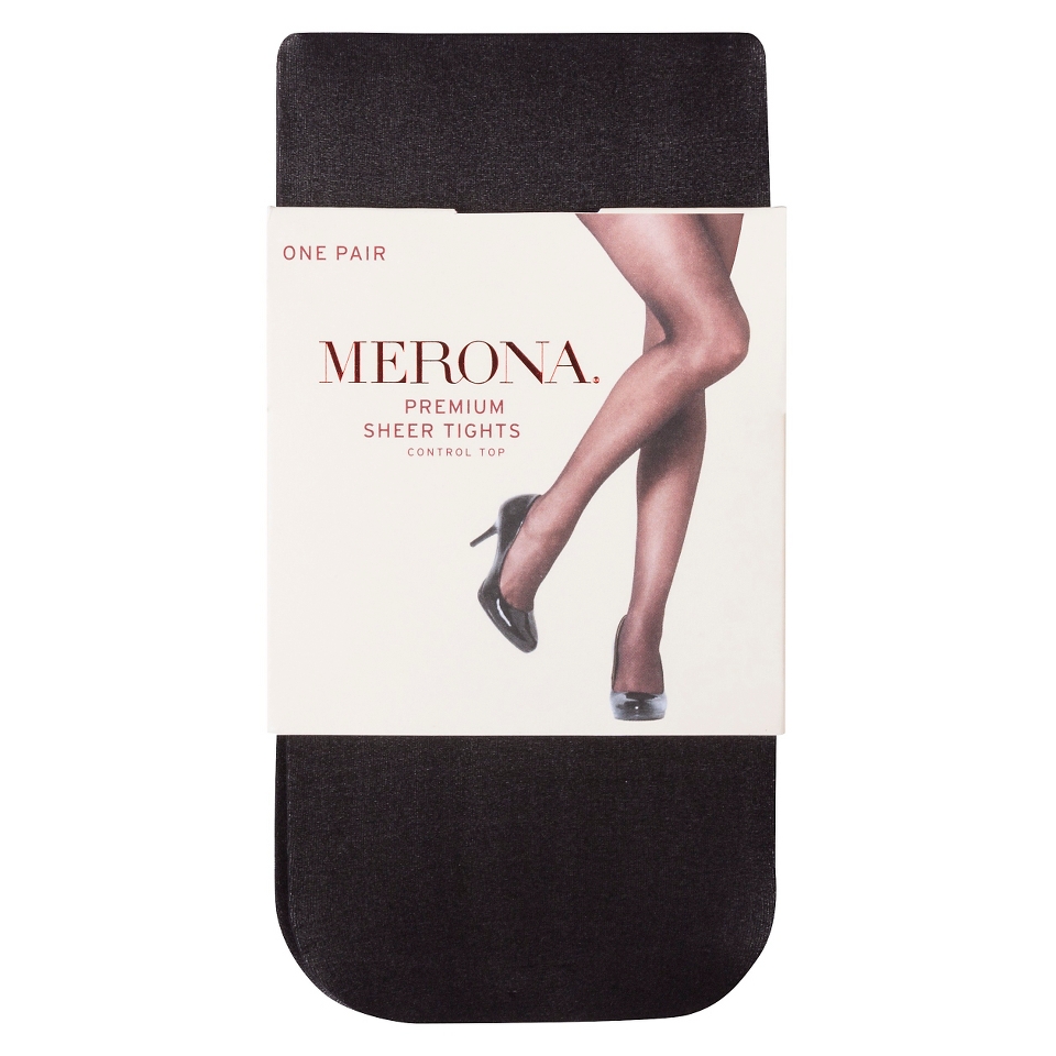 Merona Tall Control Top Opaque Womens Tights   Black