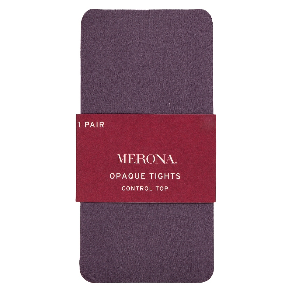 Merona Control Top Opaque Womens Tights   Plum 2X