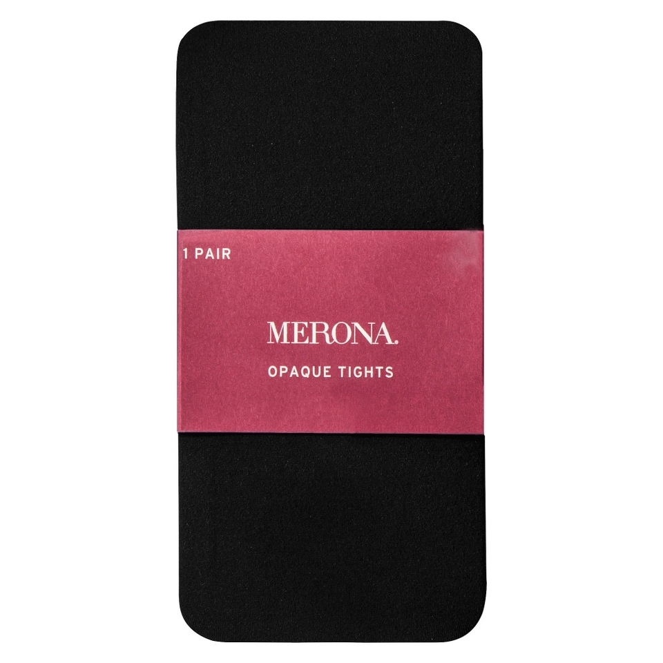 Merona Petite Opaque Womens Tights   Black