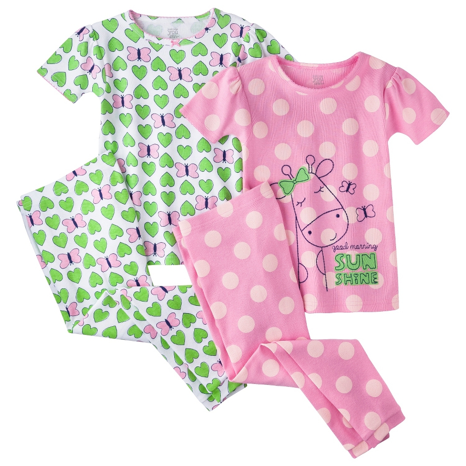 Just One You by Carters Infant Toddler Girls 4 Piece Short Sleeve Giraffe