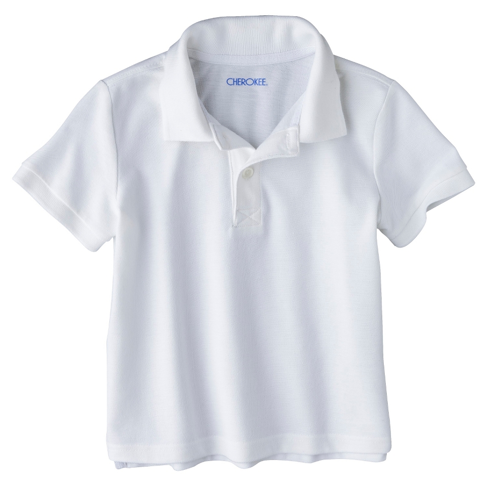 Cherokee Infant Toddler Boys Short Sleeve Polo Shirt   True White 18 M