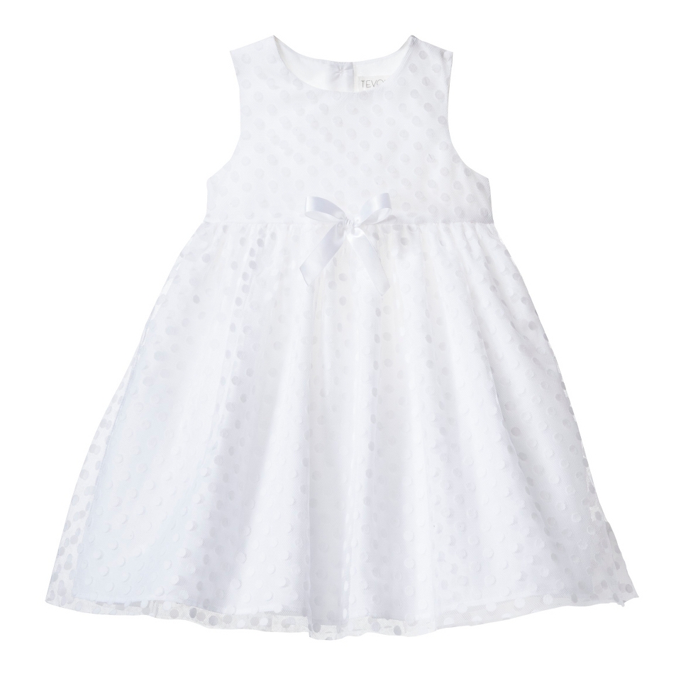 TEVOLIO Newborn Girls Dress   White 3 M