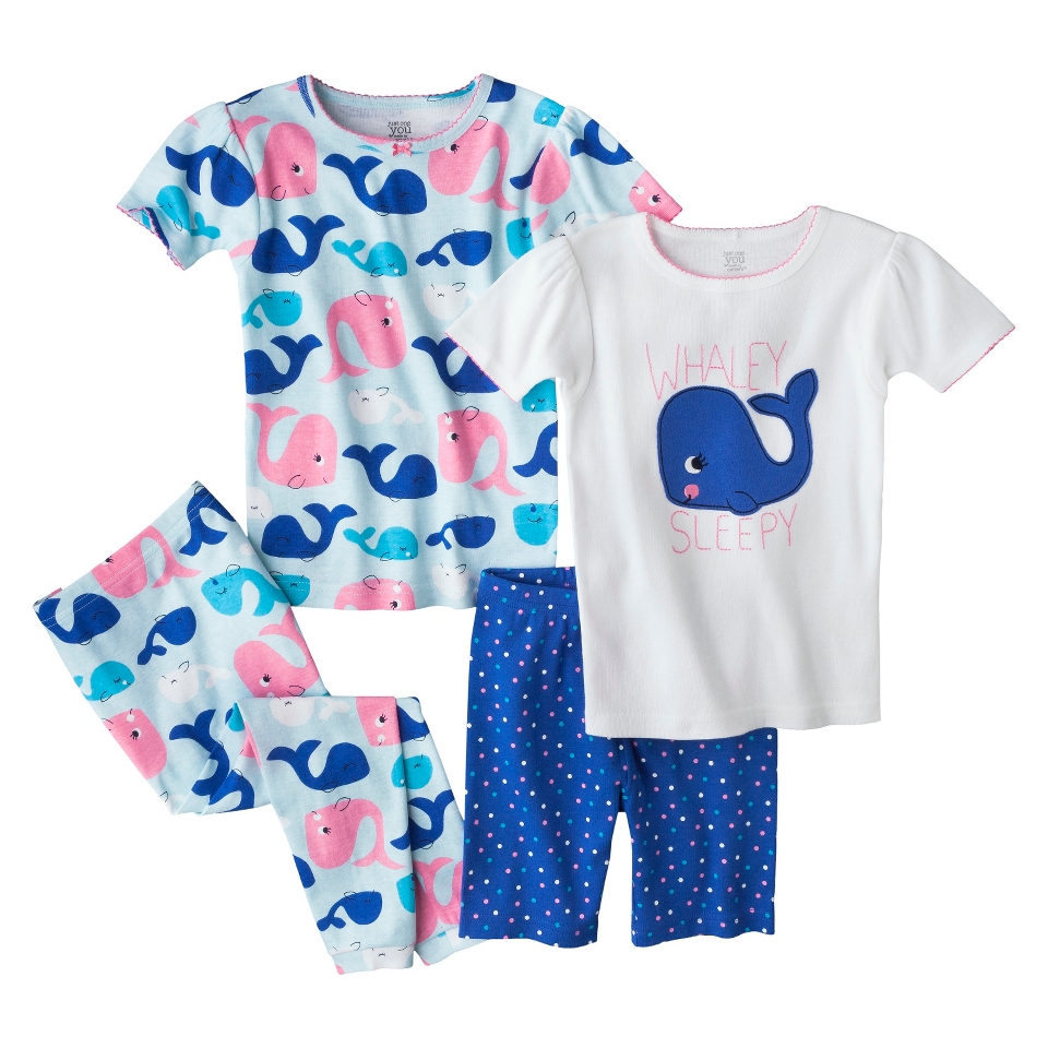 Just One You Made by Carters Infant Toddler Girls 4 Piece Short Sleeve Whale