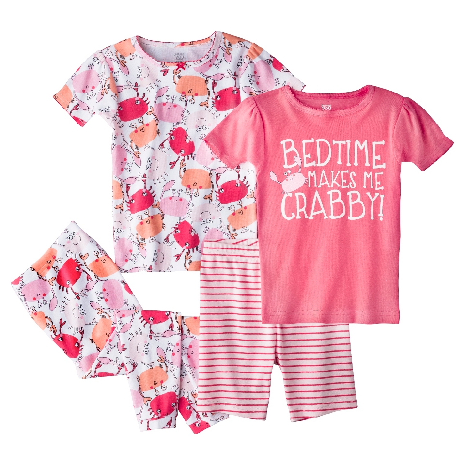 Just One You Made by Carters Infant Toddler Girls 4 Piece Short Sleeve Crab