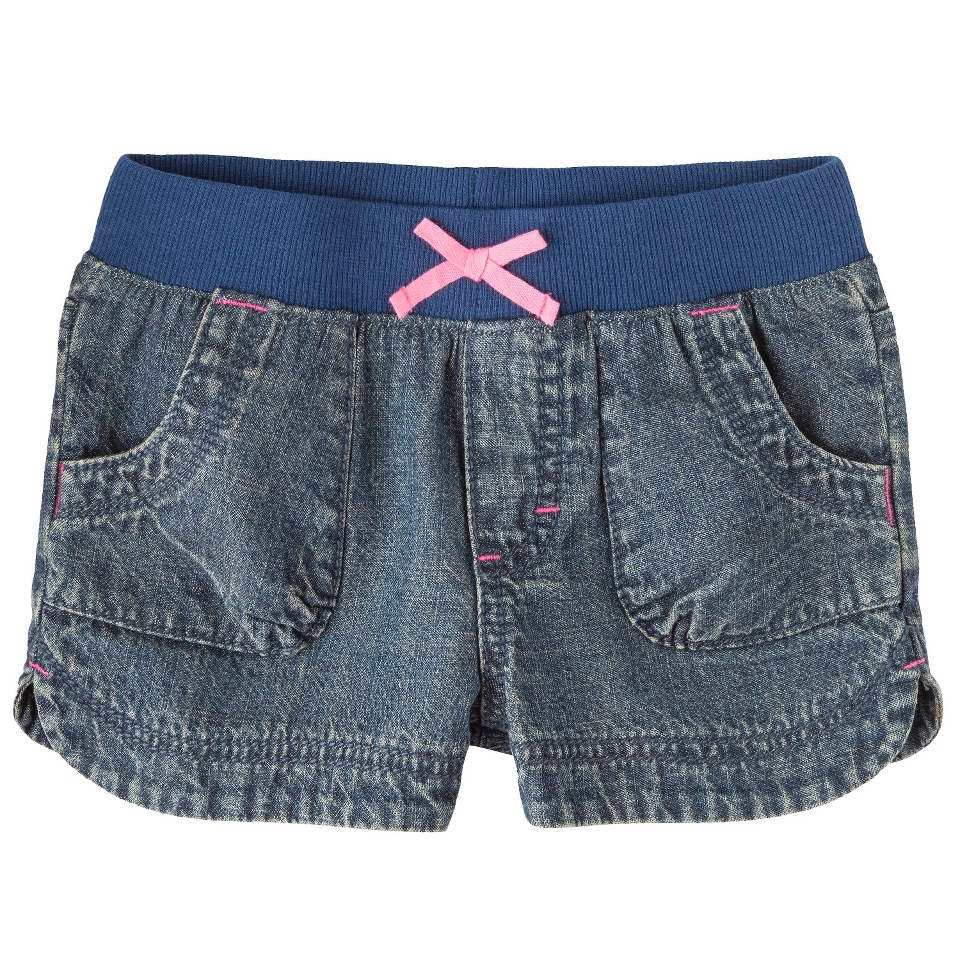 Cherokee Infant Toddler Girls Jean Short   Blue 12 M