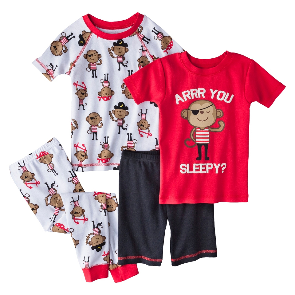 Just One You Made by Carters Infant Toddler Boys 4 Piece Short Sleeve Monkey