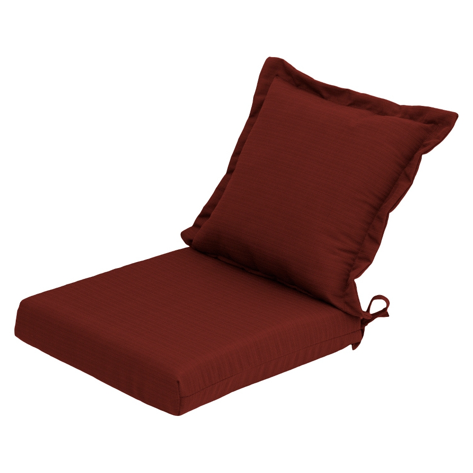 Threshold Outdoor Pillow Back Dining Cushion   Red
