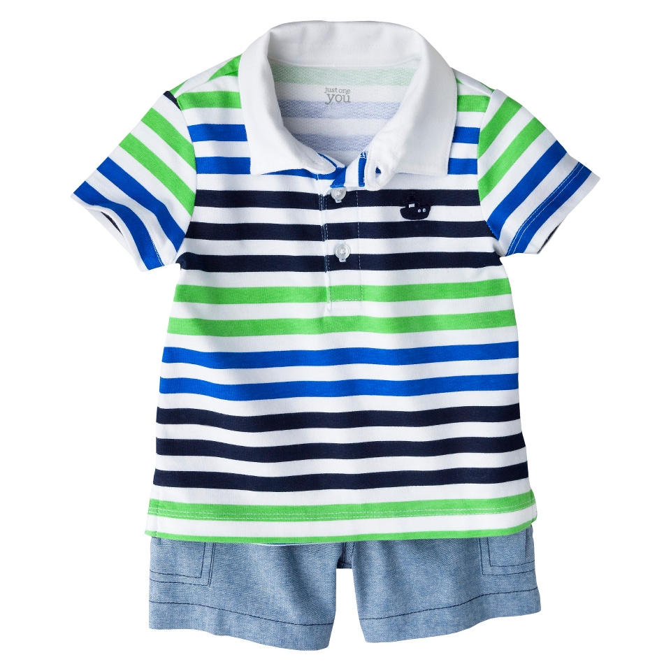 Just One YouMade by Carters Newborn Boys 2 Piece Short Set   Blue/Green 24M