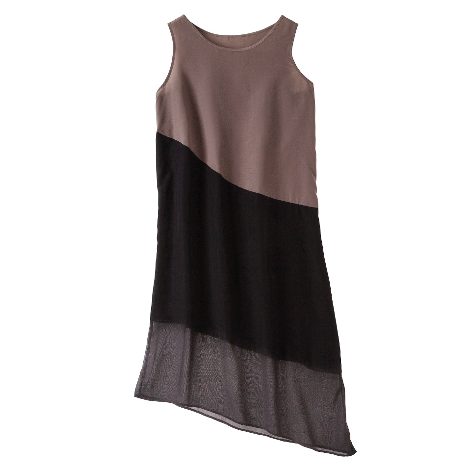 Mossimo Womens Asymmetrical Midi Dress   Timber/Black S