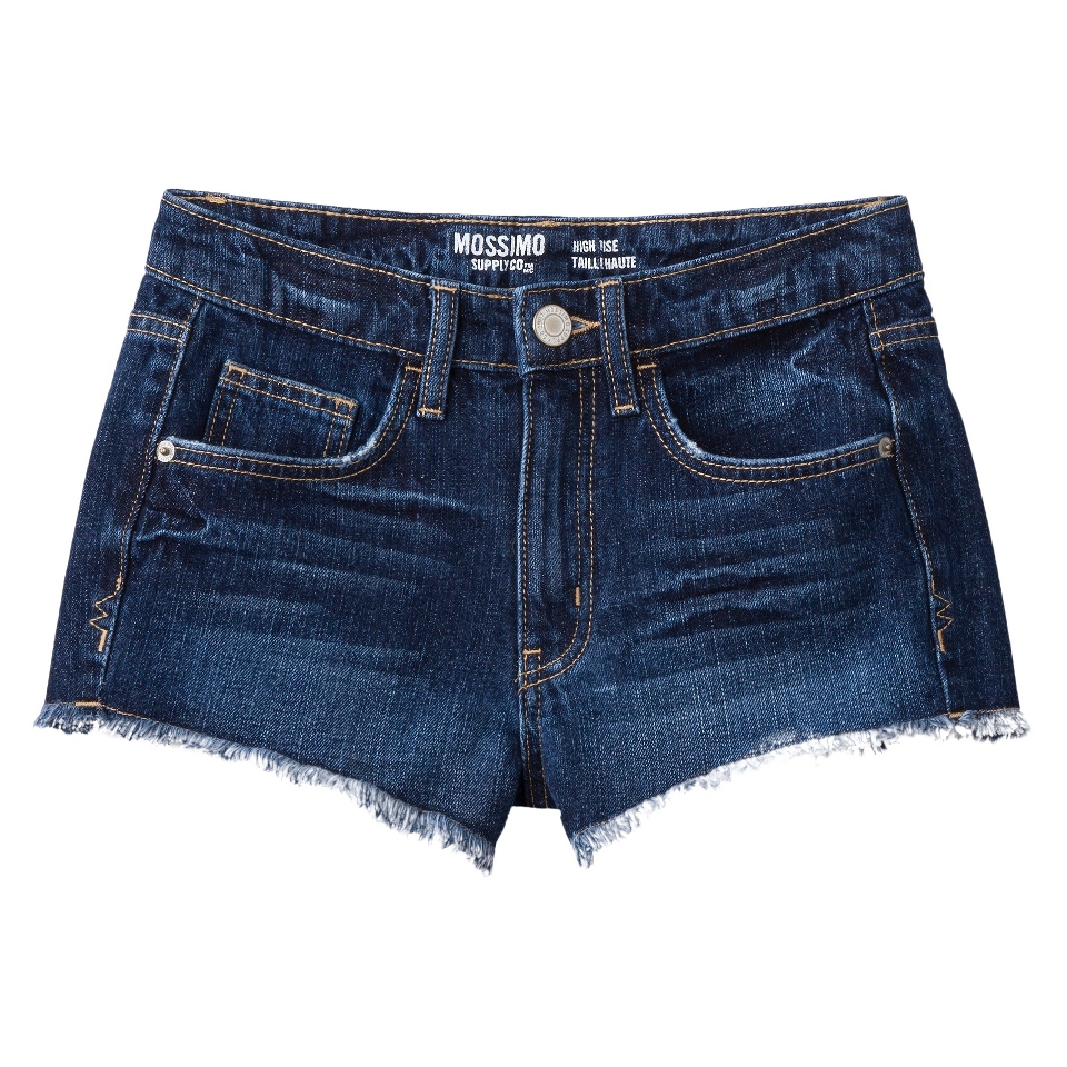 Mossimo Supply Co. Juniors High Waisted Denim Short   Dark Blue 7