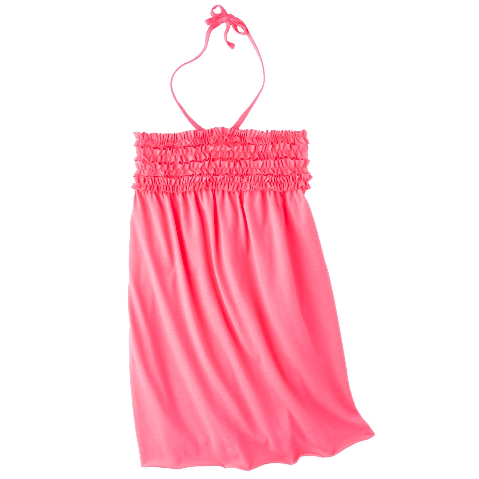 Girls Swim Halter Bandeau Cover Up Dress   Coral XL