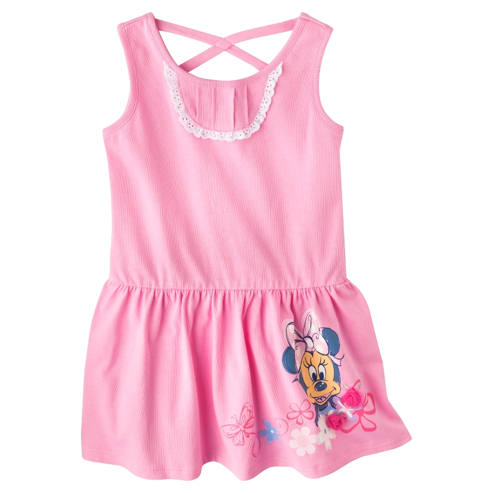 Disney Minnie Mouse Infant Toddler Girls Sleeveless Sun Dress   Pink 12 M