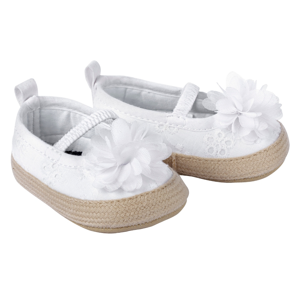 Just One YouMade by Carters Newborn Girls Eyelet Espadrille   White NB