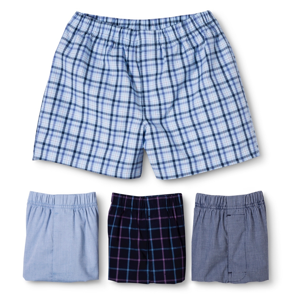 Merona Mens 4 Pack Plaid Boxers   Plaid S