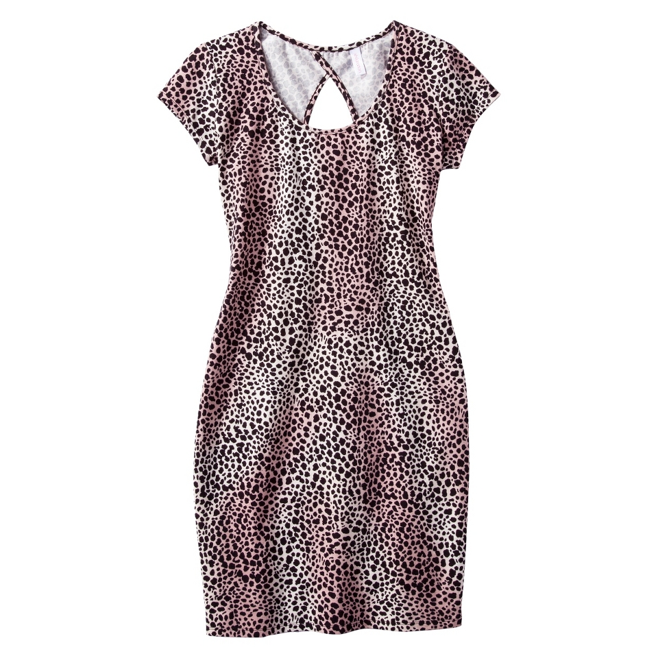 Xhilaration Juniors Body Con Dress   Animal Print XS