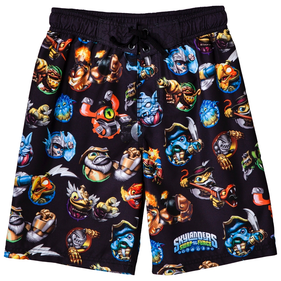 Skylanders Boys Swim Trunk   Black L