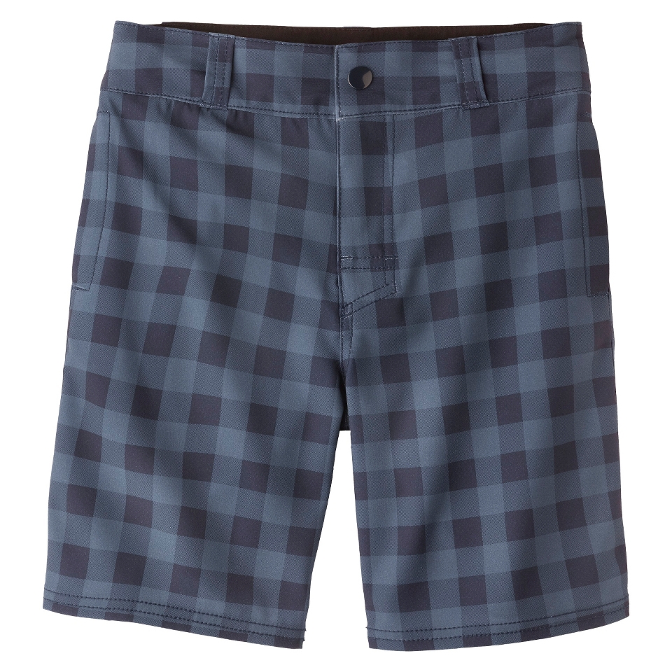 Boys Buffalo Check Hybrid Swim Trunk   Navy 6