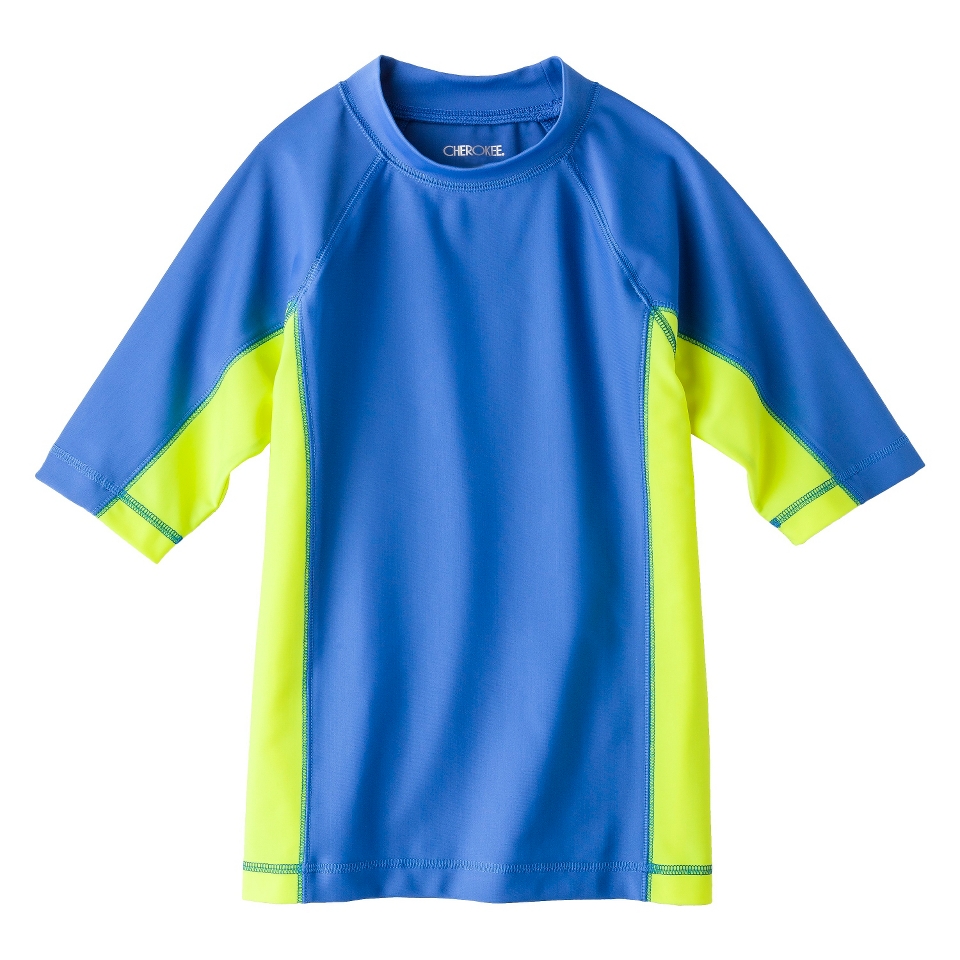 Boys Short Sleeve Swim Rashguard  Parrish Blue M