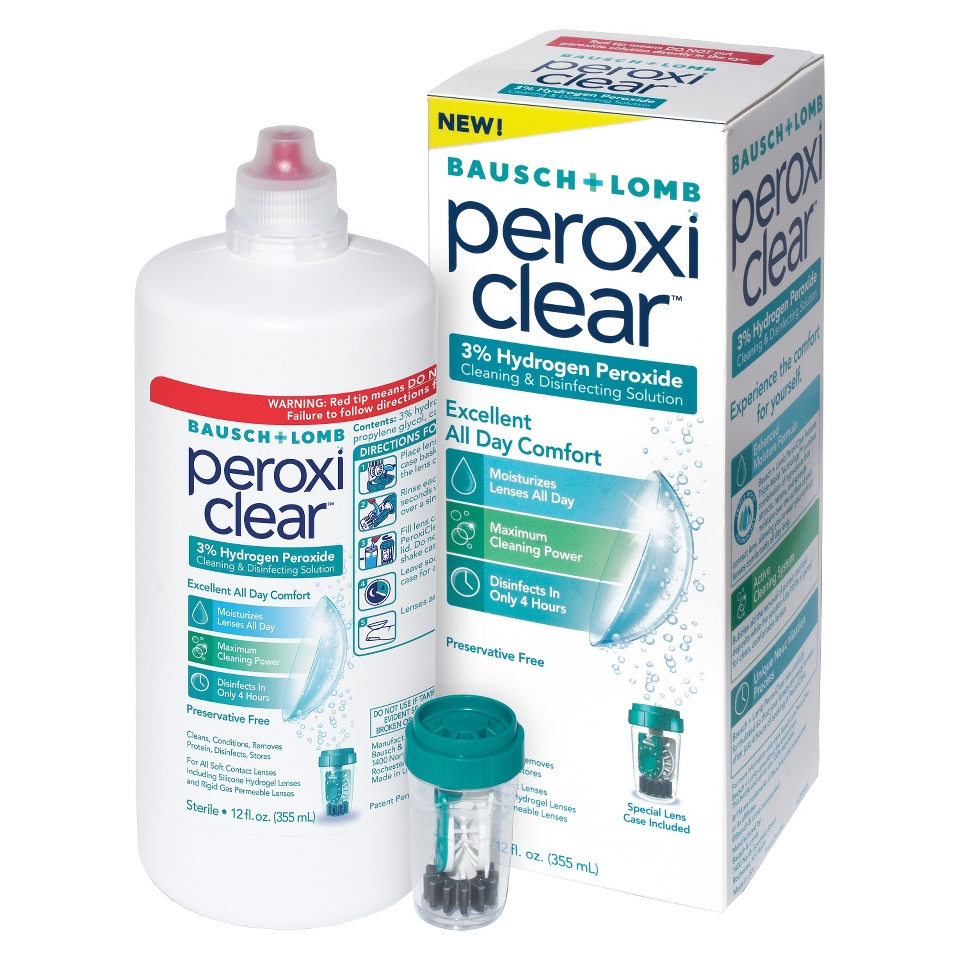 Bausch & Lomb PeroxiClear Lens Solution   12 oz