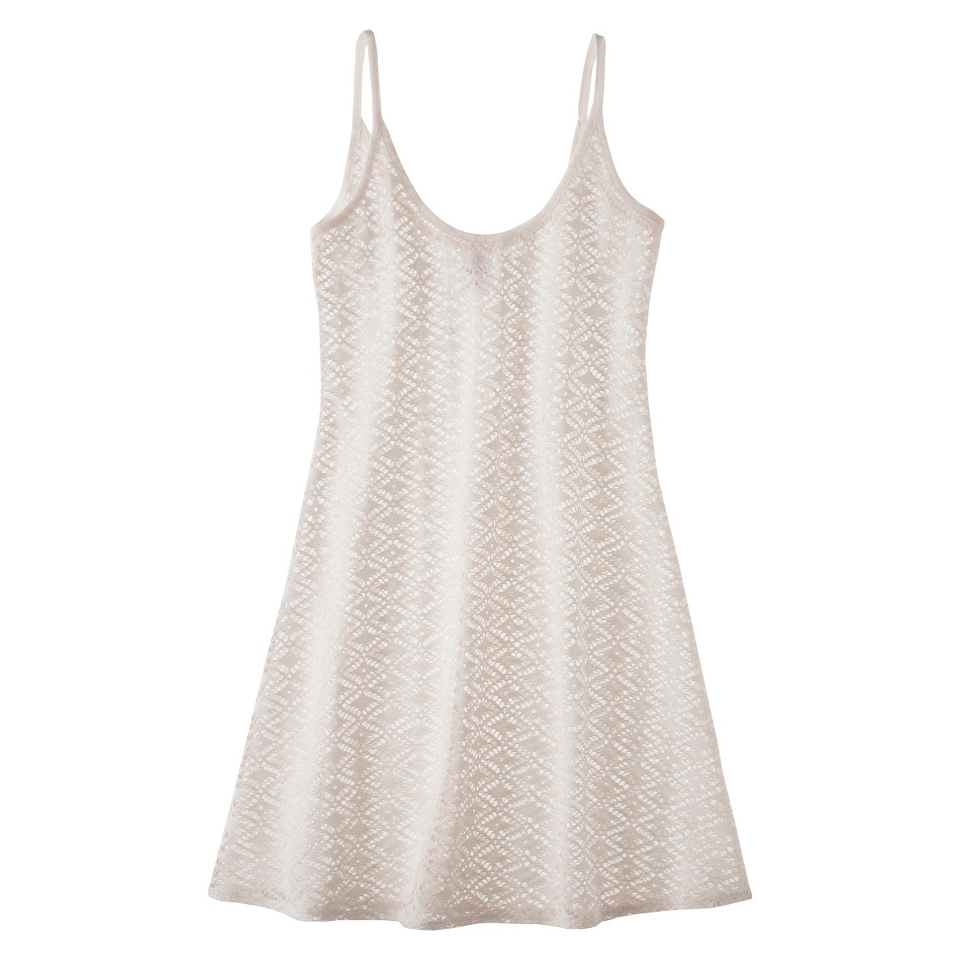 Xhilaration Juniors Crochet Swim Coverup Dress  Cream M