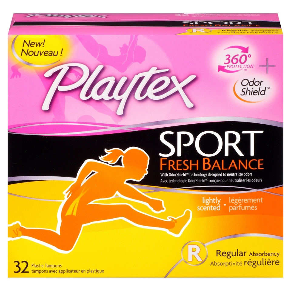 Playtex Sport Fresh Balance Regular Absorbency Tampons   32 Count