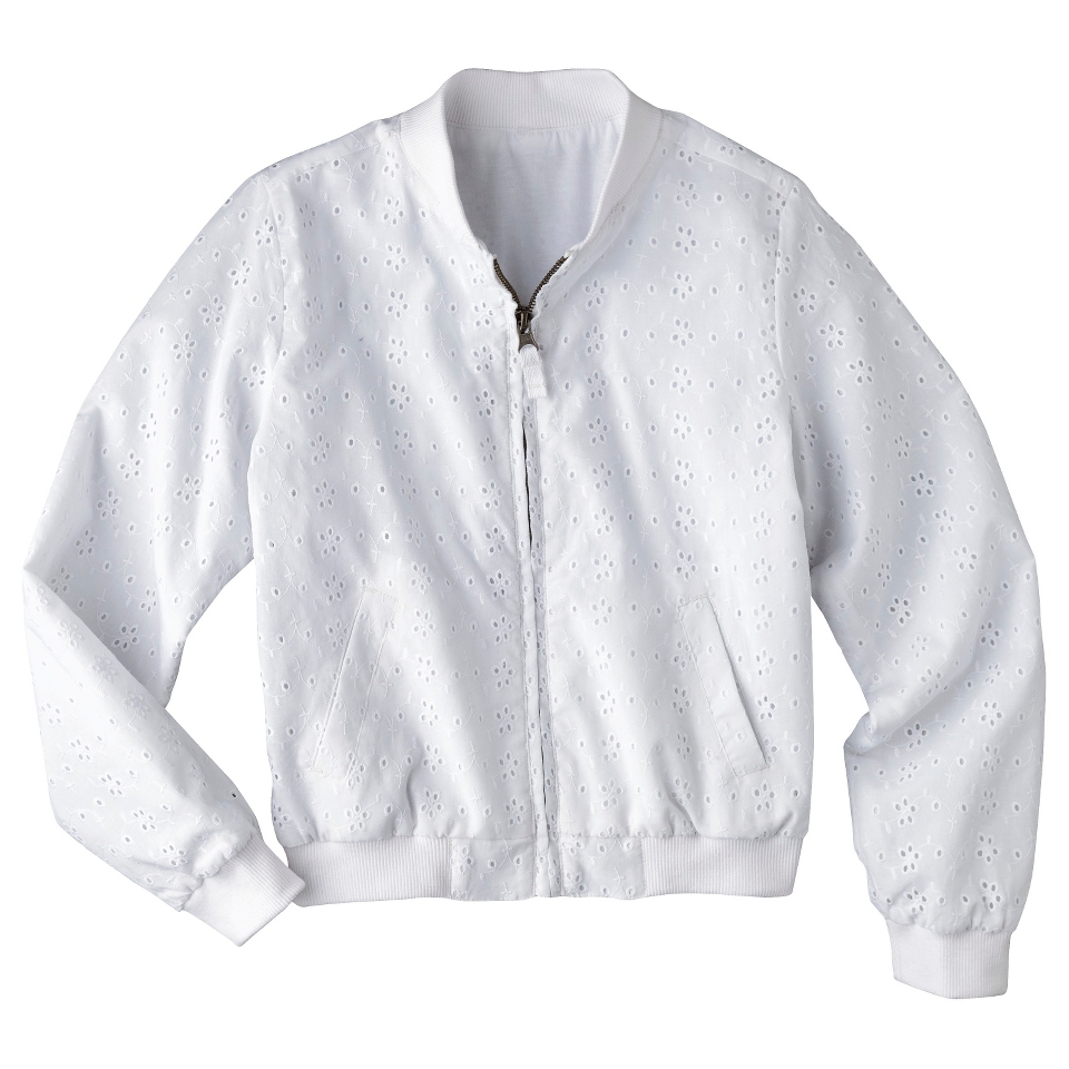 Cherokee Girls Light Zip Up   Fresh White S