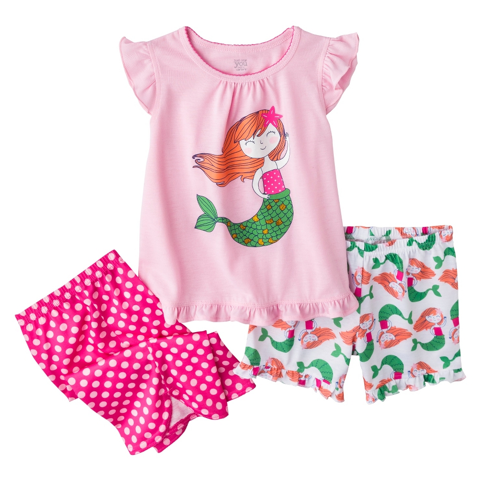 Just One You Made by Carters Infant Toddler Girls 3 Piece Mermaid Pajama Set  