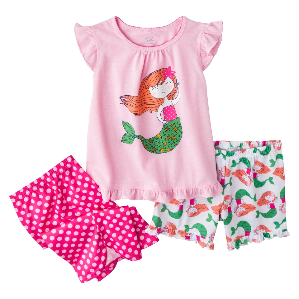 Just One You Made by Carters Infant Toddler Girls 3 Piece Mermaid Pajama Set  