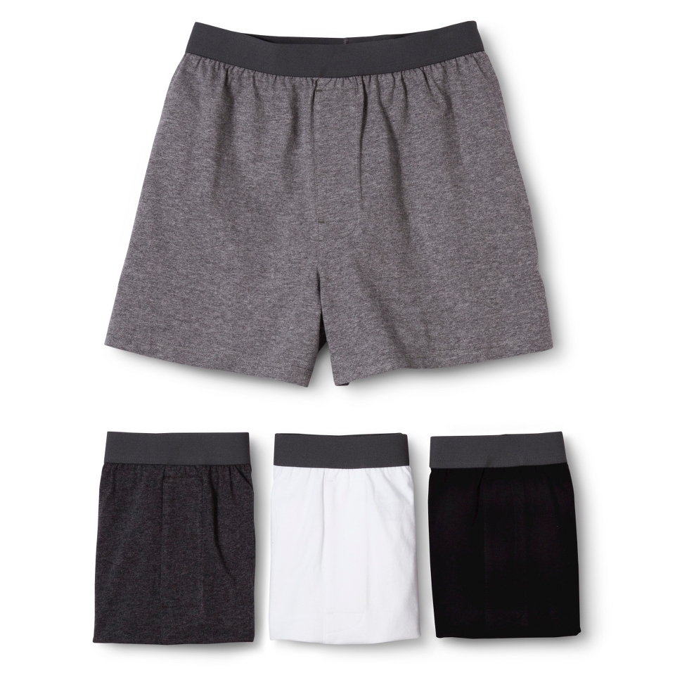 Merona Mens 4 Pack Boxers   Gray XL