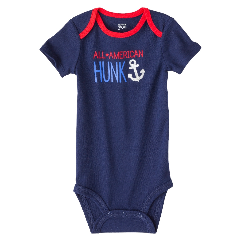 Just One YouMade by Carters Newborn Boys Single Bodysuit   Alpha Blue 12 M