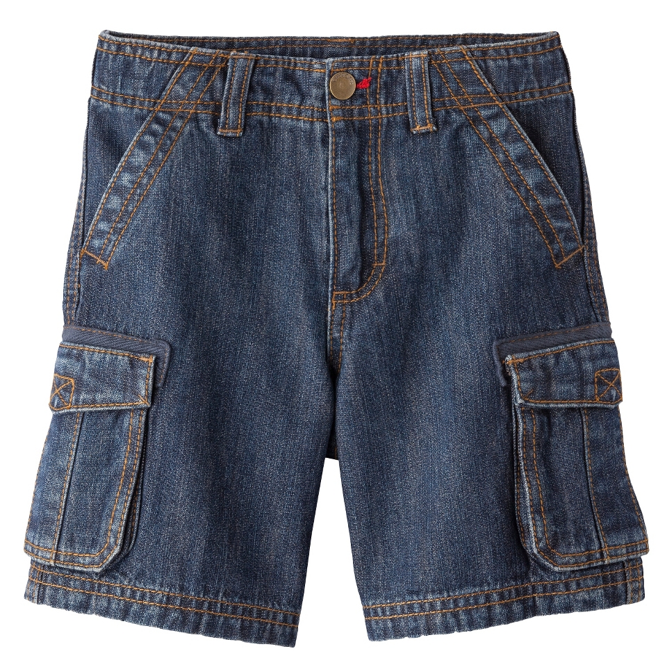 Cherokee Infant Toddler Boys Cargo Jean Short   Nautical Blue 3T