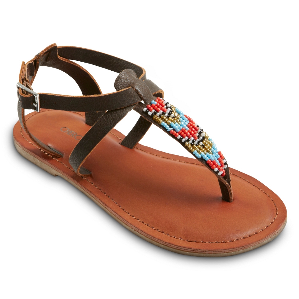 Girls Cherokee Giana Thong Sandals   Brown 6