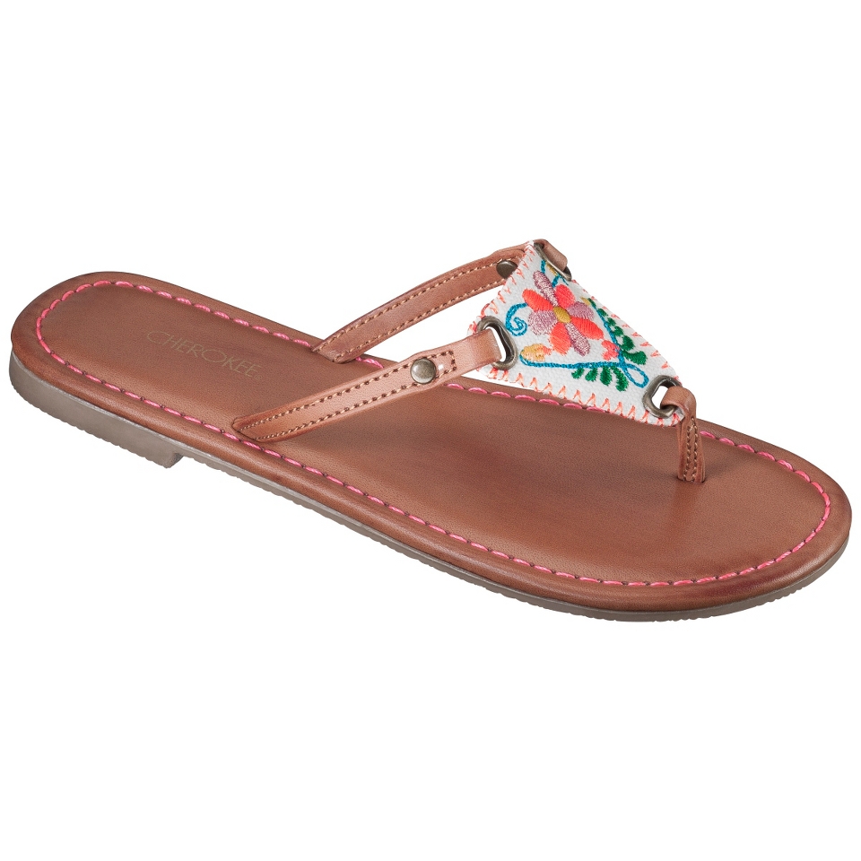 Girls Cherokee Freda Flip Flop Sandals   Brown 4