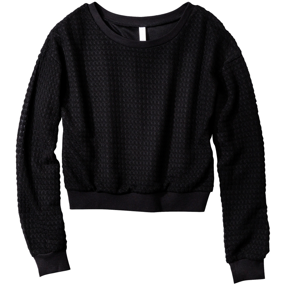 Xhilaration Juniors Sweater Knit Top   Black XS(1)