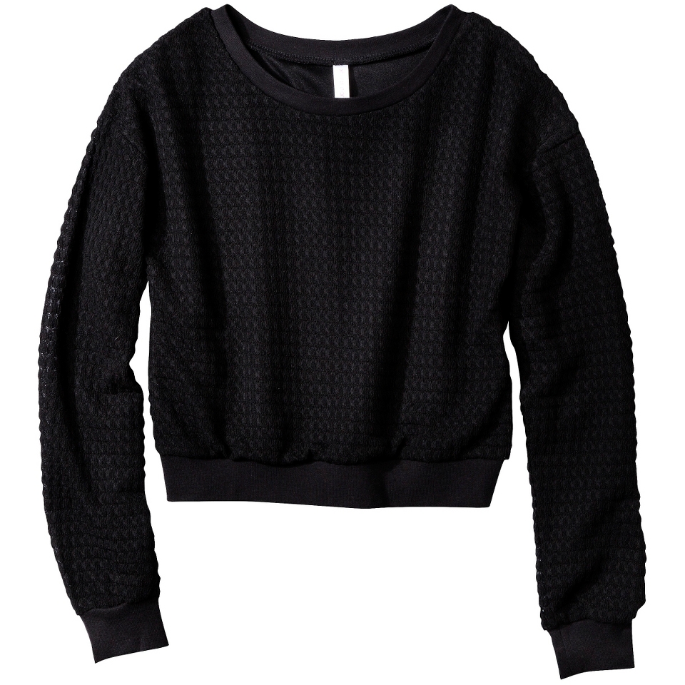 Xhilaration Juniors Sweater Knit Top   Black S(3 5)