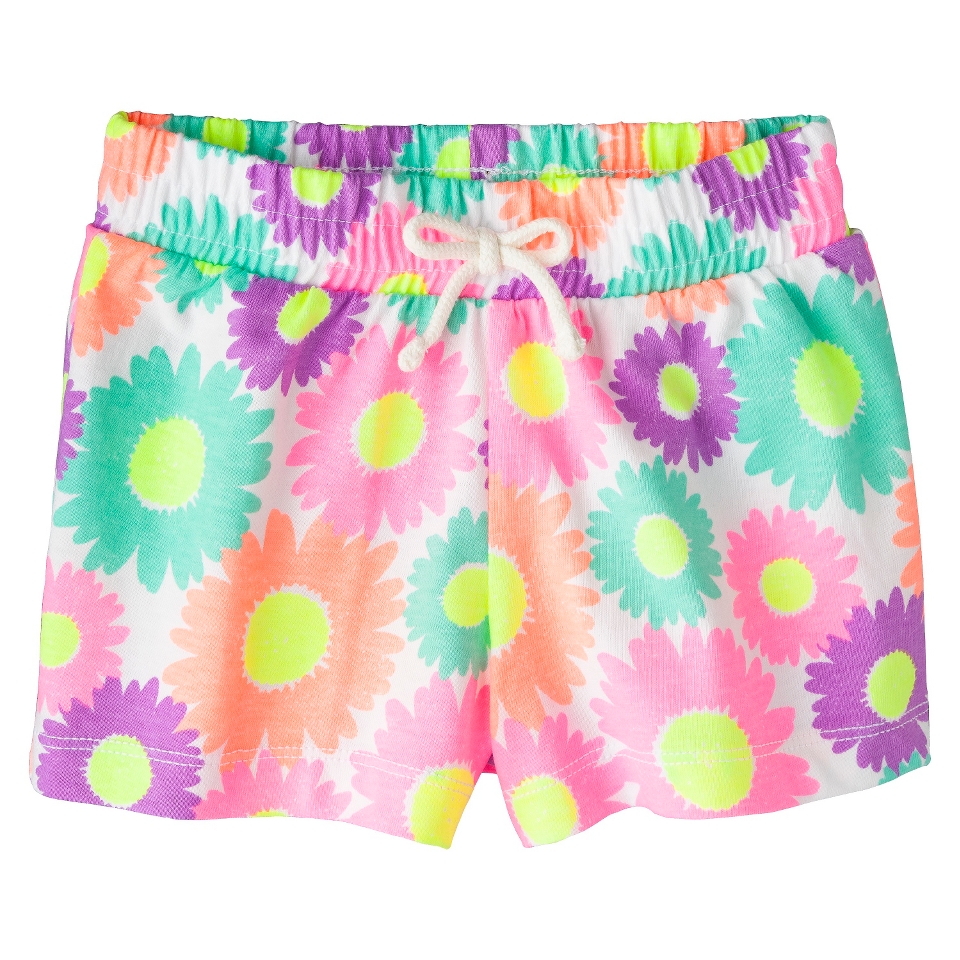 Circo Infant Toddler Girls Floral Lounge Short   Neon 12 M