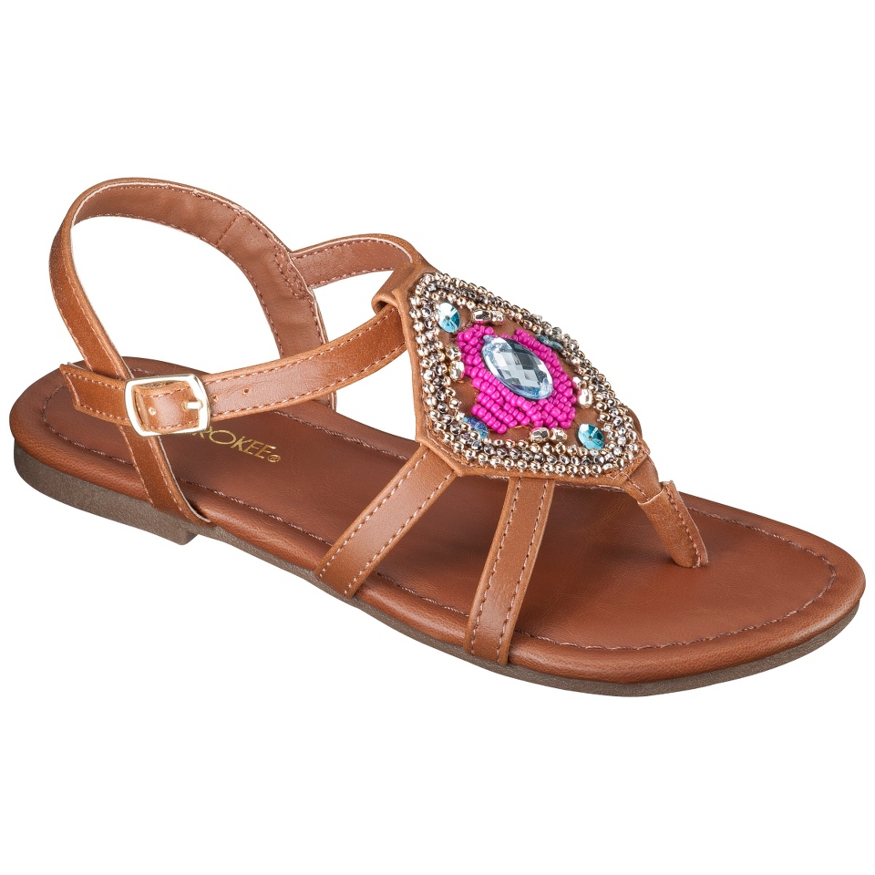 Girls Cherokee Frances Huarache Sandals   Tan 5