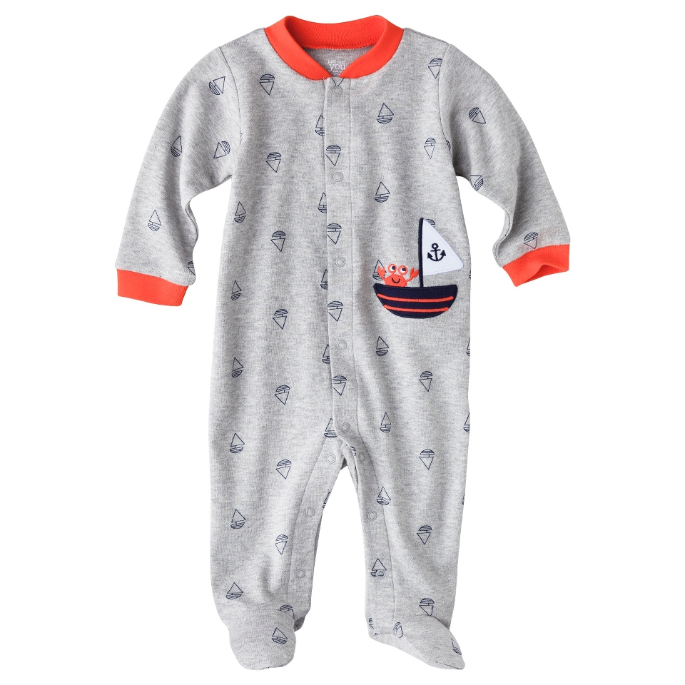 Just One YouMade by Carters Newborn Boys Sleep N Play   Grey/Orange 6 M