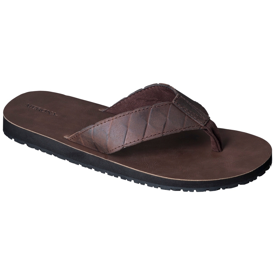 Mens Merona Kavon Flip Flop Sandals   Brown S (7 8)