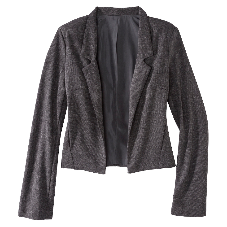 Mossimo Womens Collarless Ponte Jacket   Heather Gray M